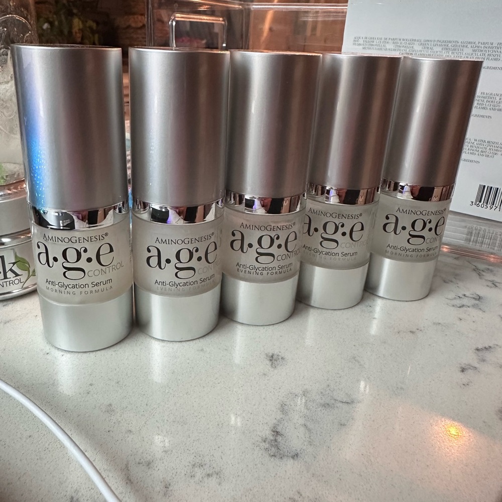Set of Five Unopened AminoGenesis A.G.E. Control Serum Set (Morning & Evening)